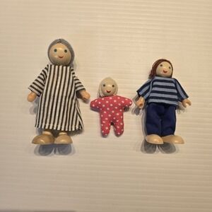 Wooden Doll Figures Dollhouse Bendable‎ Poseable Action Figures